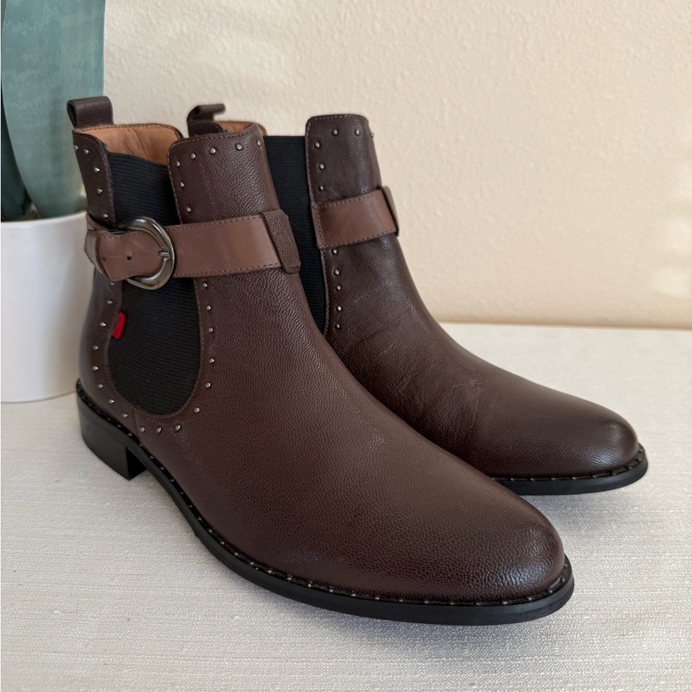 Marc Joseph Dark Brown Leather Buckle Boots Brazil